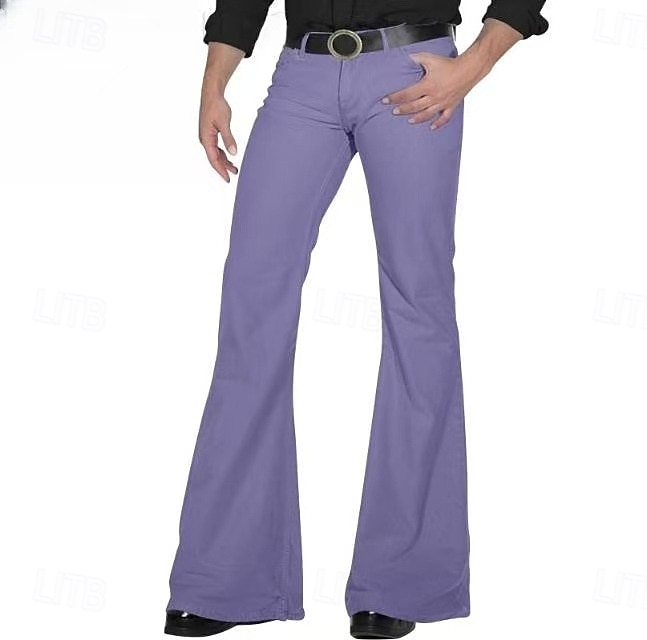 Retro / vintage Anii 1960 Hippie Pantaloni Pantaloni cu fund clopot Hippie Bărbați Halloween Carnaval Mascaradă Petrecere și seară festival de muzică Parada Mândriei Adulți Pantaloni Toate Sezoanele 2025 - $24.99 –P1