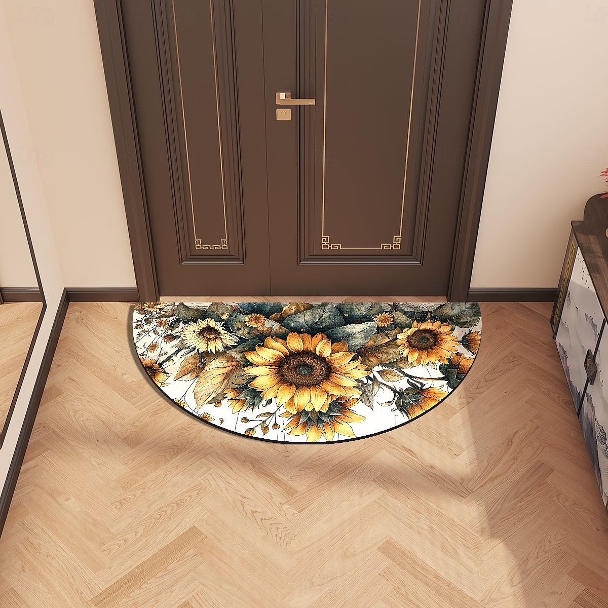 Cobblestone Semi-round Doormat Kitchen Mat Floor Mat Non-Slip Area Rug Oil Proof Rug Indoor Outdoor Mat Bedroom Decor Bathroom Mat Entrance Rug Spring Summer 2025 - $12.49 –P11
