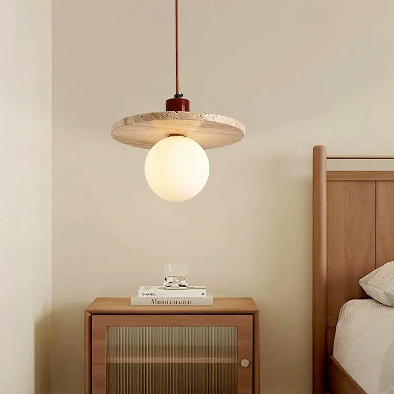 30 cm Design de Lanterne Suspendue Formes Géométriques Suspension Pierre Verre Style Artistique Style Formel Le style rétro ancien Traditionnel / Classique 110-120V 220-240V de 2025 ? $229.99 –P1
