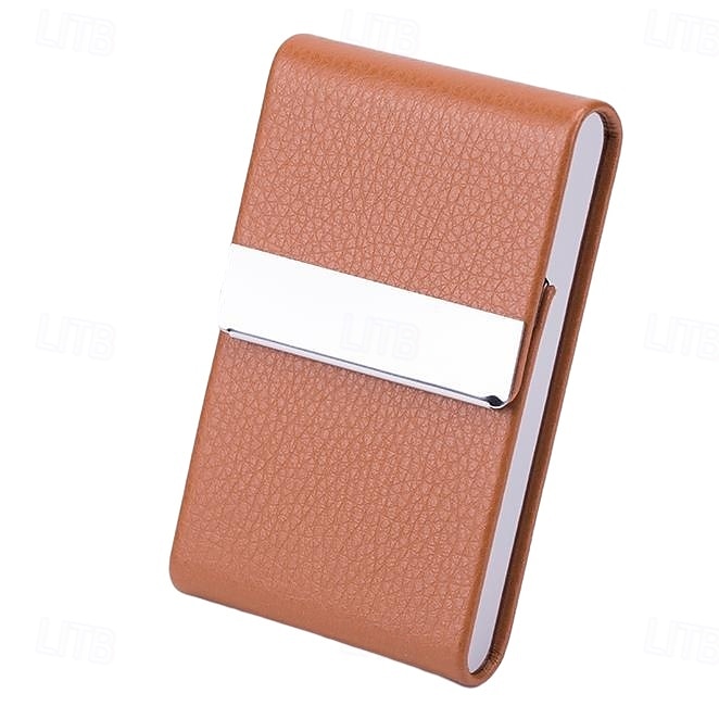 Porte-cartes de visite en cuir synthétique, étui pour cartes de visite, porte-cartes de poche, porte-cartes de visite fin en métal, porte-cartes de visite bloquant les RFID avec fermeture magnétique de 2025 ? $11.99 –P6