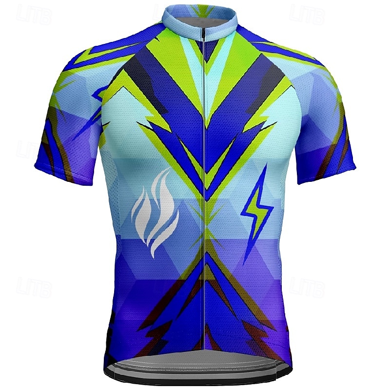 Homme Maillot de cyclisme Manche Courte Cyclisme T-shirt Maillot avec 3 poches arrière VTT Vélo tout terrain Respirant Séchage Rapide Design Anatomique Évacuation de l'Humidité Pourpre foncé Bleu de 2025 ? $20.79 –P12