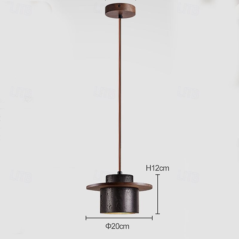 2 lumières 3 lumières 20 cm Design Unique conception avec îlot Suspension Bois Pierre Finitions peintes Moderne Style Nordique 85-265V de 2025 ? $124.99 –P4