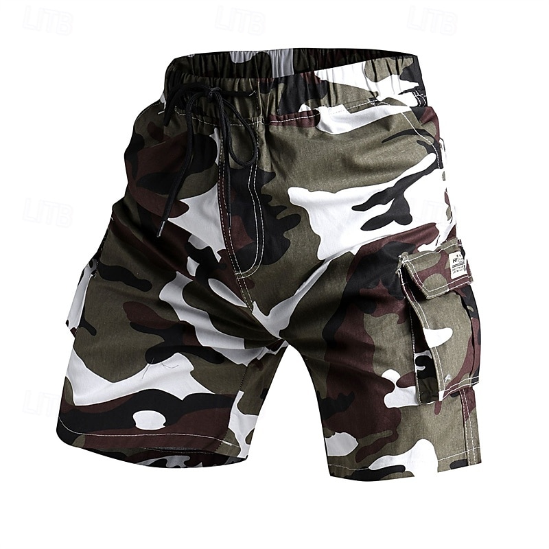 Men's Tactical Shorts Cargo Shorts Camping Shorts Camo Shorts Hiking Shorts Elastic Waist Multi Pocket Straight Leg Camouflage Moisture Wicking Wearable Knee Length Outdoor Casual Daily Fashion 2026 - $22.99 –P5