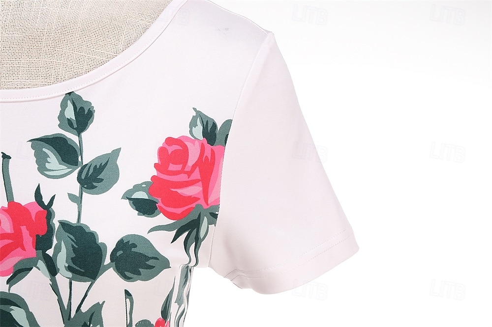 Retró 1950-es Rockabilly Ruhák Swing ruha Virágos Női Farsang Álarcos mulatság Hétköznapi viselet Felnőttek Ruha Hazatérő ruhák 2025 - $21.99 –P9