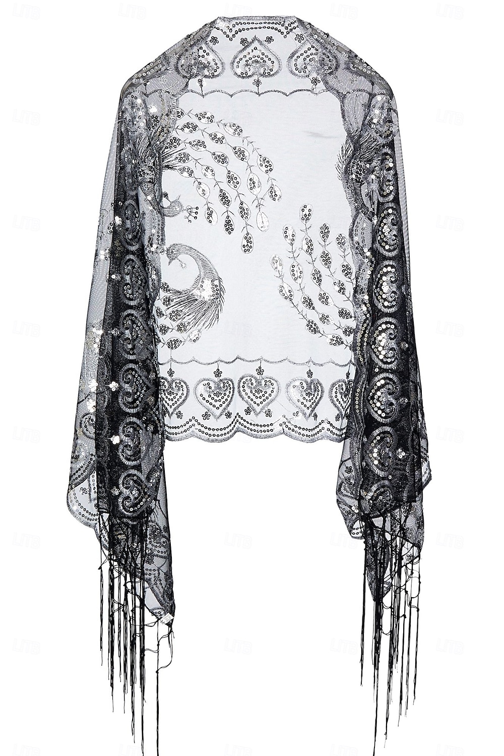 Retro Vintage Goldene Zwanziger 1920er Schal Wickeln Schals Der große Gatsby Flapper-Mädchen Pailletten Quastenfransen Damen Karneval Hochzeit Abendgesellschaft Maskerade Erwachsene Schal 2025 - $13.99 –P2