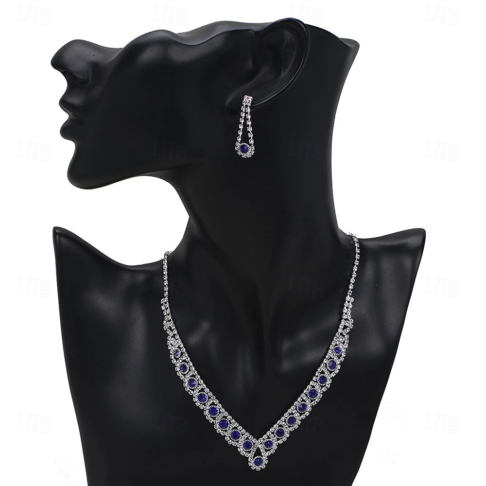 Bruidssieradensets 1 set Legering 1 Ketting 1 Armband Oorbellen Dames Elegant Modieus Gepersonaliseerde Retro Kostbaar Geometrische vorm Sieraden set Voor Bruiloft Bruiloft gast Speciale gelegenheden  2025 - $25.99 –P3