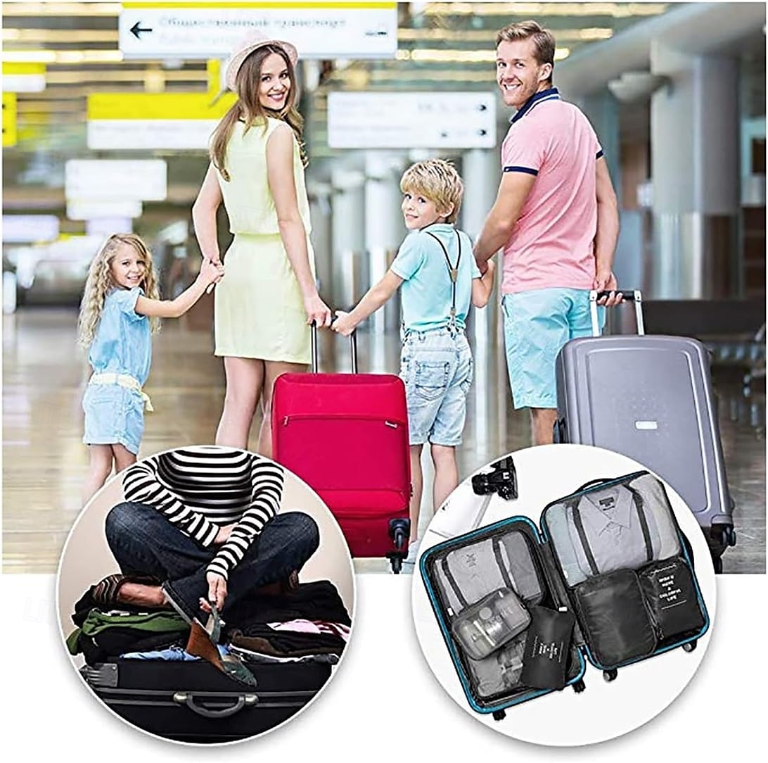 8-Piece Compression Packing Cubes Set for Travel, Luggage Organizer, Clothing and Accessories Sorting Storage Bags, Suitcase Organizing Set for Efficient Packing 2025 - $17.49 –P5