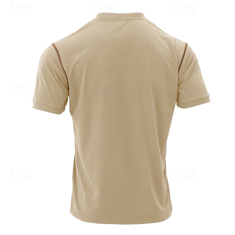 Per uomo Camicia da golf Golf Polo da golf Ufficio Informale Colletto alla coreana Manica corta Essenziale Moderno Color Block Collage Bottoni Estate Primavera Standard Nero Bianco Vino Blu marino del 2026 a $17.99 –P2