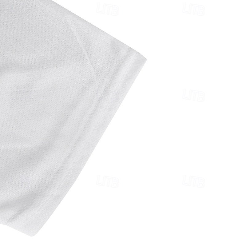 Per uomo Maglietta Camicia a Maniche Corte Manica Corta Girocollo Primavera & Autunno Colore Solido / Tinta Unita Moda Designer Asciugatura Rapida Vacanza Streetwear Uscire Nero Bianco Rosso del 2025 a $12.49 –P8