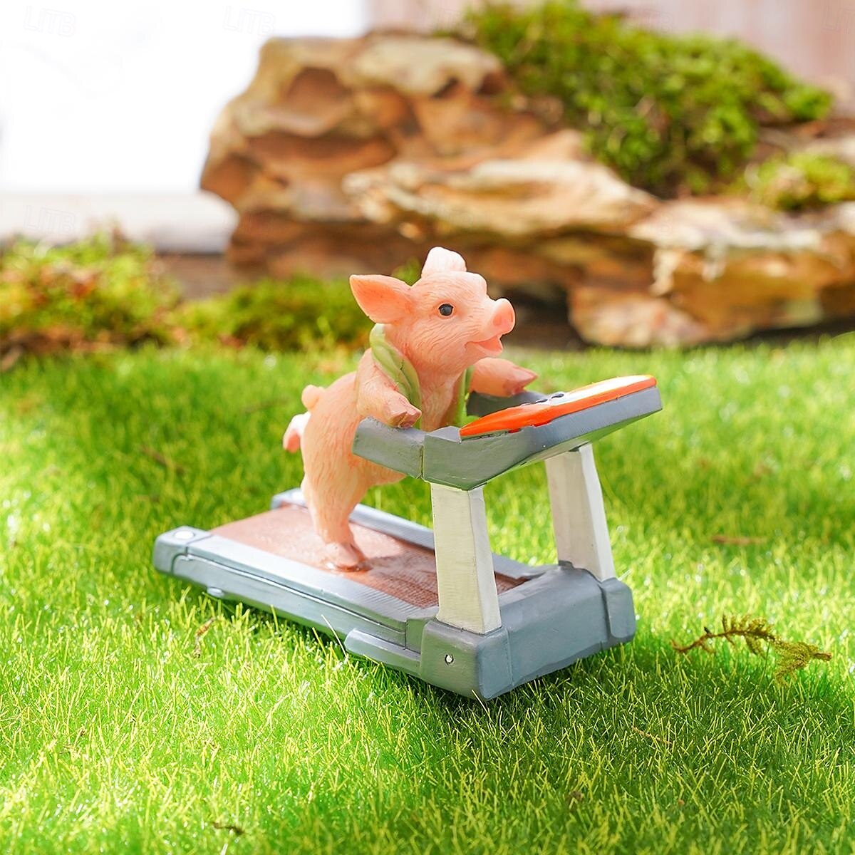 statua animale in miniatura a forma di maiale, decorazione da giardino in resina impermeabile dipinta a mano, piccola statuetta di maiale per casa, cortile, patio, bonsai, ornamento animale in del 2025 a $7.49 –P8