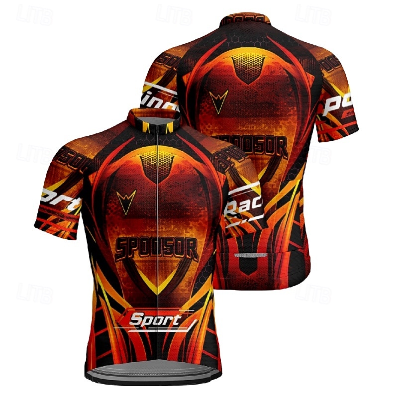 Herr Cykeltröja Kortärmad Cykel T-shirt Tröja med 3 bakfickor Bergscykling Andningsfunktion Snabb tork Anatomisk design Uppsugande Gul Röd Blå sporter Kläder 2025 - $20.99 -P13