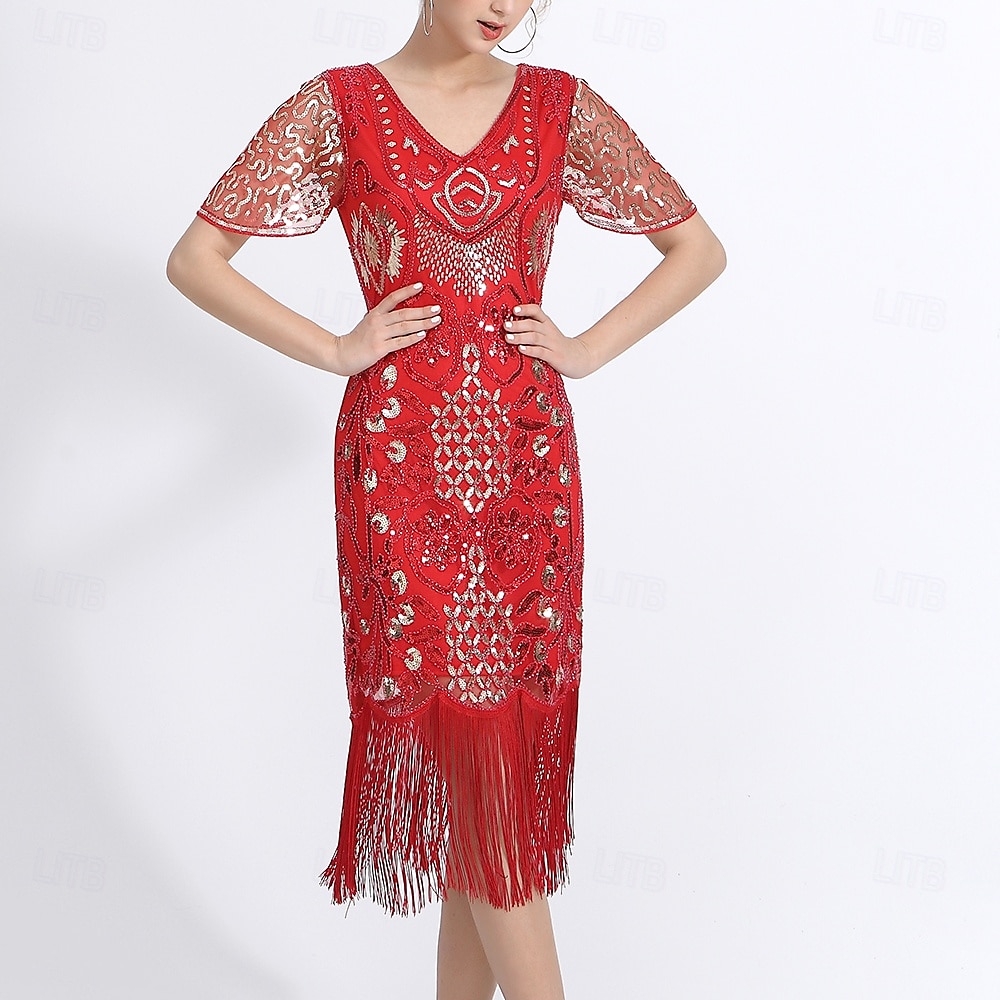 Latin Dance Dress Tassel Pure Color Splicing Women's Performance Training Short Sleeve High Polyester 2025 - $49.99 –P6