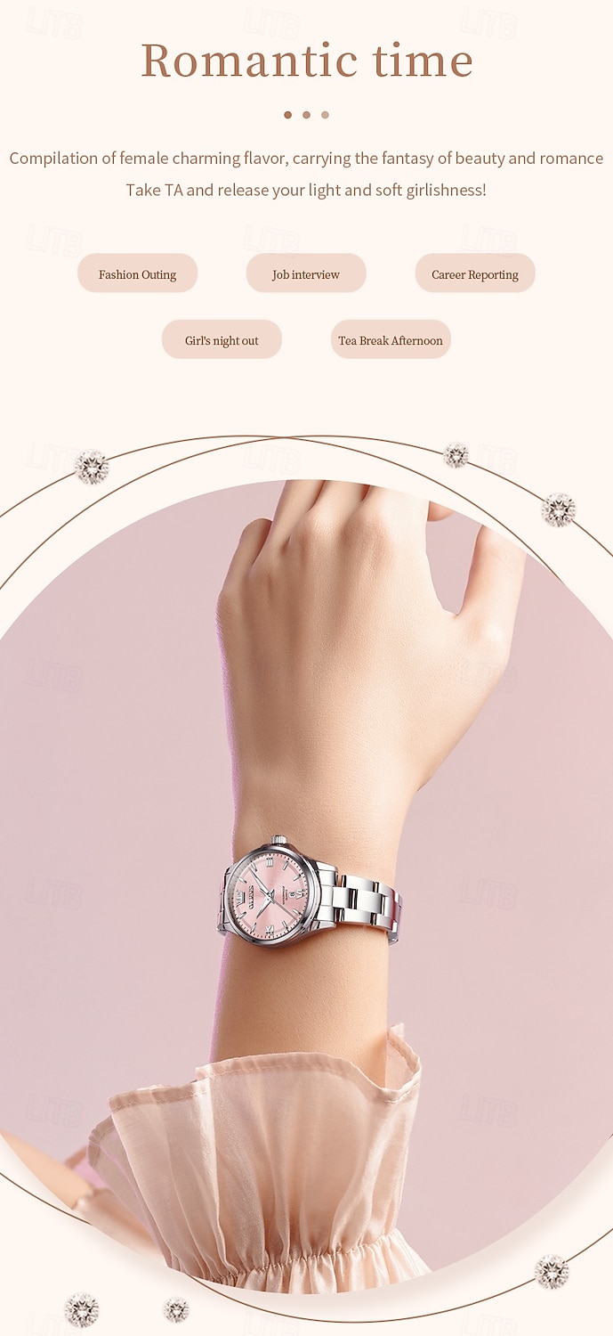 OLEVS 3668 New Women's Quartz Wristwatch Silver Solid Steel Strap Waterpoof Luminous Watch Mother's Day Gift for Woman Simple Fashion Ladies Watch 2026 - $35.99 –P5