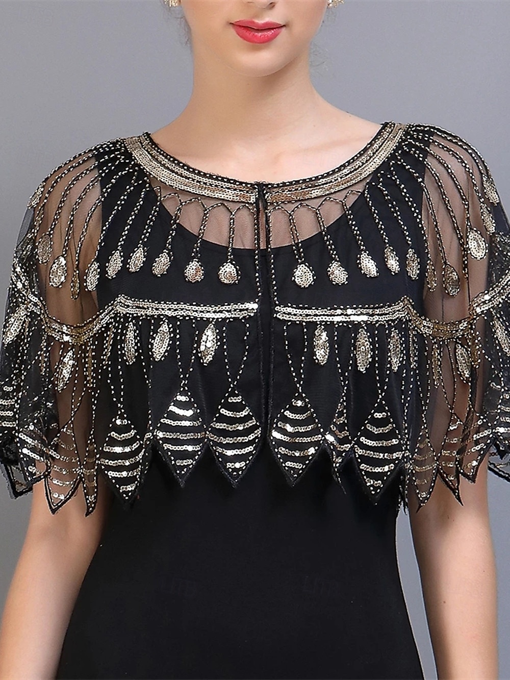 Retro Středověké Renesanční šátek Wrap Přehozy přes ramena Velký Gatsby Buben dívka Flitry Dámské Karneval Svatební Večerní oslava Plesová maškaráda Dospělé Šátek 2025 - $17.49 –P4