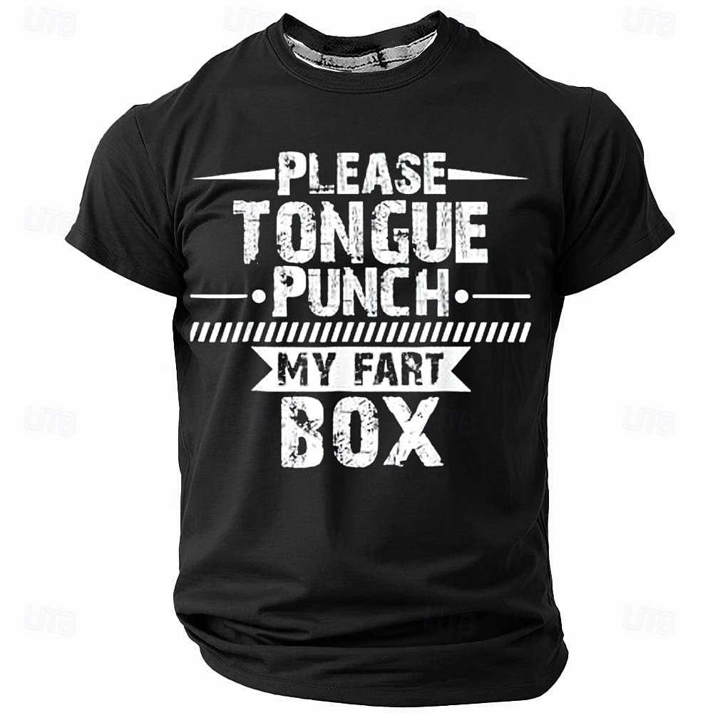 T-Shirt grafica da uomo con umorismo crudo 'Per favore picchietta la mia scatola di peti con la lingua' T-Shirt a maniche corte del 2026 a $19.49 –P3
