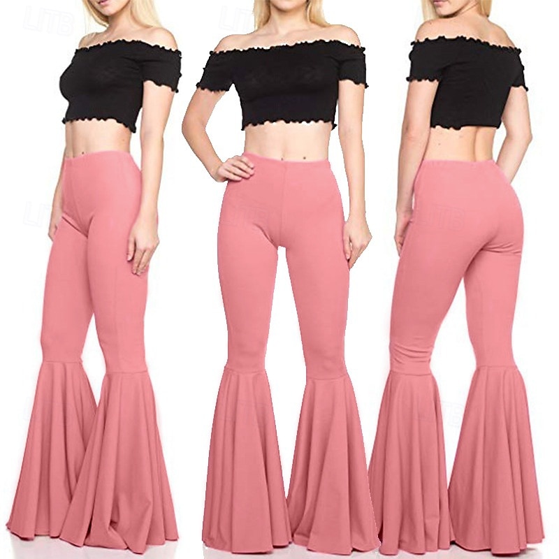 Anni '70 Disco Y2K Pantaloni a zampa d'elefante Bambola Per donna Giorno dei Re Casual Quotidiano Parata dell'Orgoglio Mese dell'orgoglio Adulti Pantaloni Tutte le stagioni del 2025 a $20.99 –P4