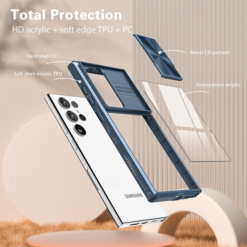 телефон Кейс для Назначение SSamsung Galaxy S24 Ultra Plus S23 Ultra Plus S22 Плюс Ультра Кейс на заднюю панель Защита от удара Ретро ТПУ ПК 2025 - $17.99 –P3