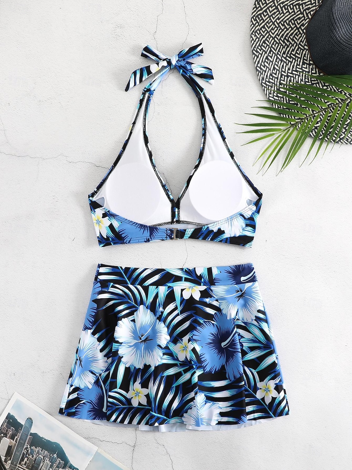 Női Fürdőruha Bikini Tankini 2 darab Merész Fürdőruha Mély-V Push up Kötött Szabadság Tropikus Virágos Paisley Merüljön el Ujjatlan Fürdőruhák 2025 - $25.99 –P6