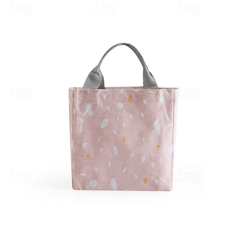 Imitation Hemp Insulated Lunch Bag – Portable Handheld Food Carrier for Students, Fresh-Keeping Picnic Tote 2025 - $13.99 –P12