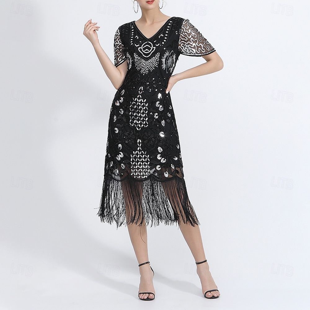 Latin Dance Dress Tassel Pure Color Splicing Women's Performance Training Short Sleeve High Polyester 2025 - $49.99 –P2