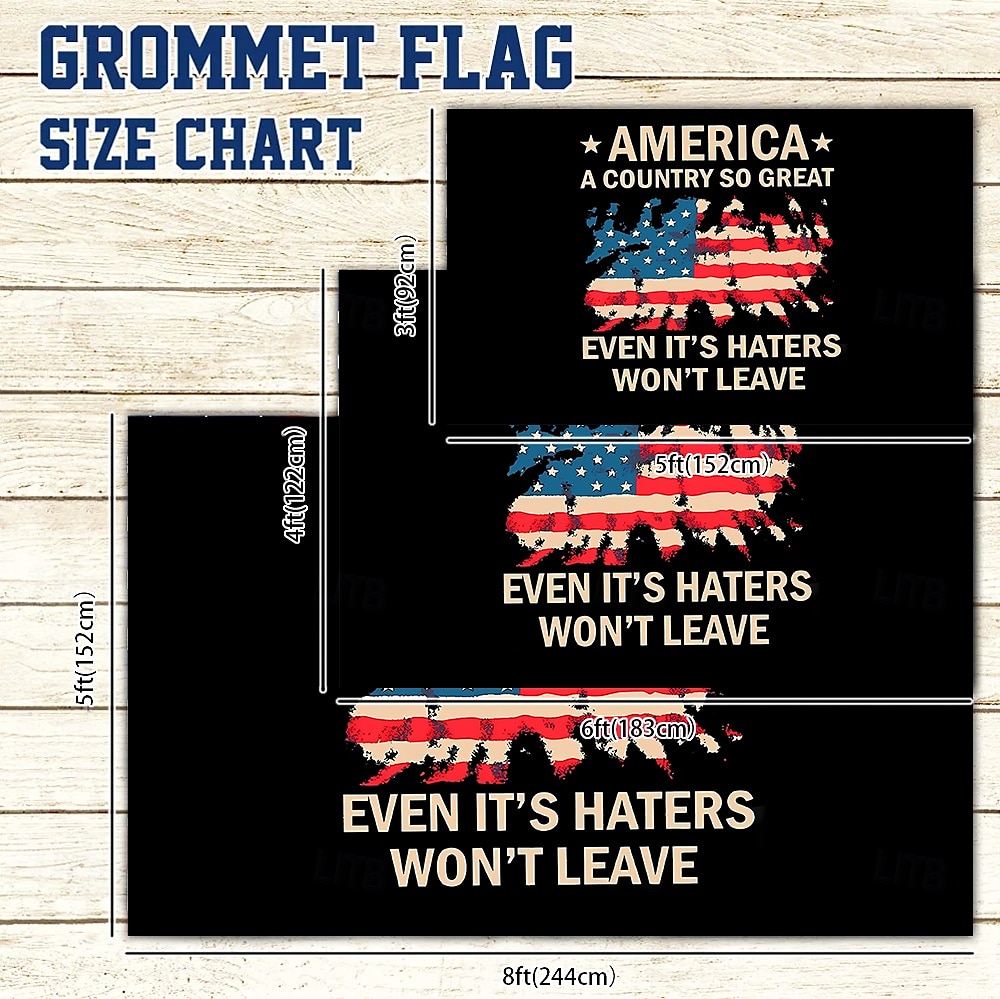 Steag patriotic 4 iulie Exterior Interior cu gromete Ziua Independenței Decoruri pentru curte și grădină americană Banner semn de sărbătoare 2025 - $10.49 –P3