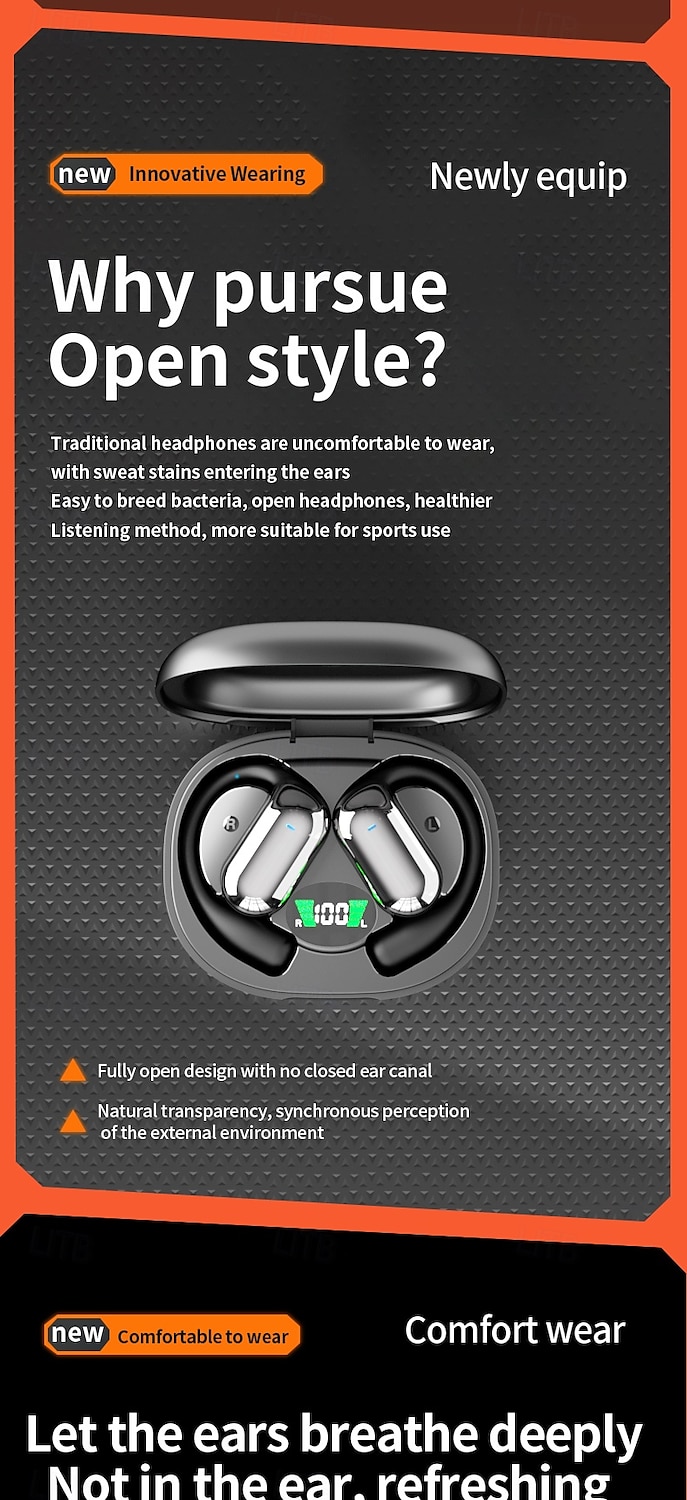 Bluetooth Headset Real Time Translation Headset Talking Music 144 Languages Translation Touch Headset AI Translation Headset Long Term Sports Noise Cancellation Waterproof LED Digital Display 2025 - $15.99 –P5