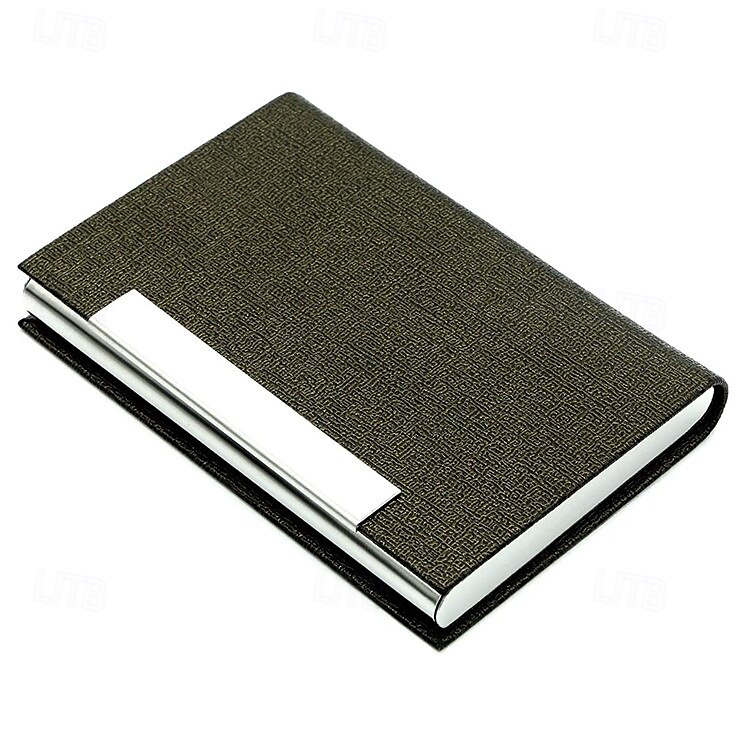 Business Card Holder/ Case Professional PU Leather & Stainless Steel Multi Wallet Credit Card ID Case/Holder 2025 - $9.99 –P9