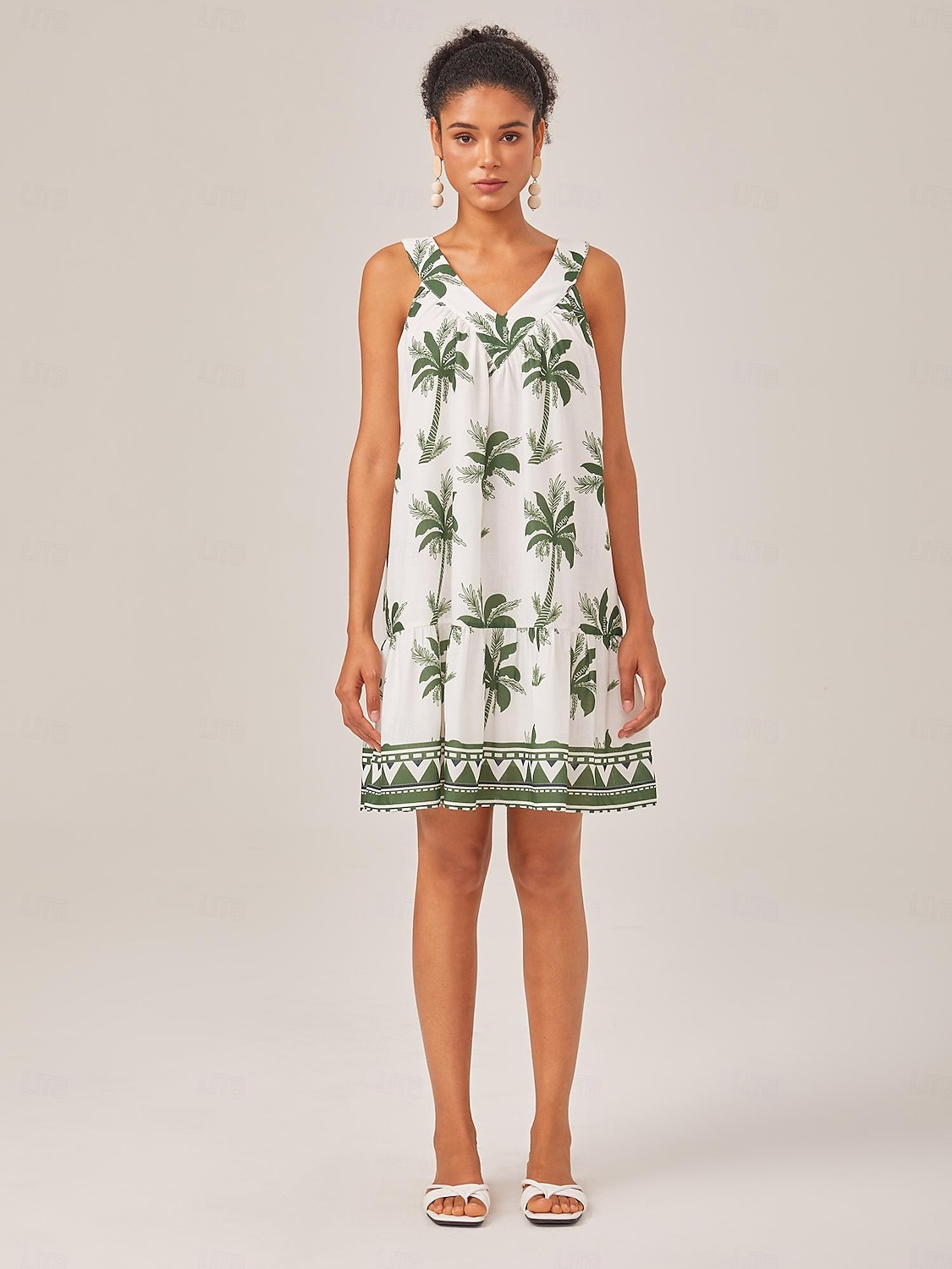 resort print losse tank mini jurk 2025 - $45.99 –P1