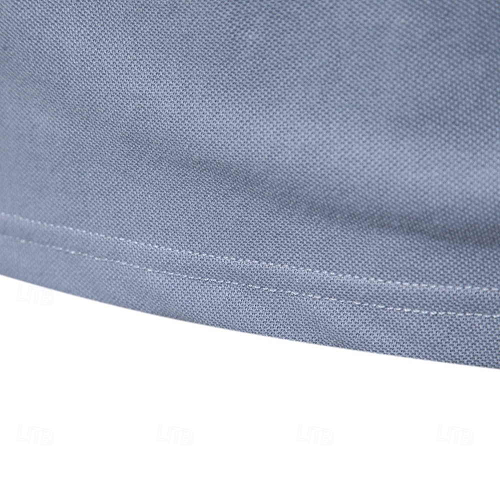 Homens Pólo Polo de malha Formal Trabalho Aberto para a Lateral Manga Curta Floral Botões Estampado Primavera Azul denim Branco Azul Marinha Verde cáqui Azul Claro Pólo de 2026 por $25.99 –P19