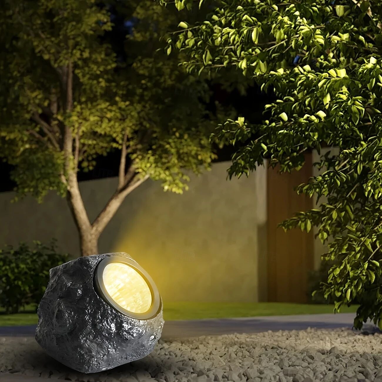 led solenergi utomhusljus spotlights bärbar vattentät led varmvit/vit spotlight landskapssimulering stenljus för trottoar innergård gräsmatta belysning 1st 2025 - $50.99 –P4