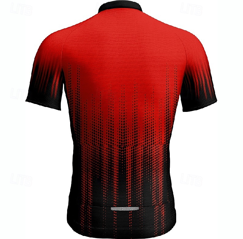 Bărbați Jersey de ciclism Manșon scurt Bicicletă Tricou Tee Jerseu cu 3 buzunare spate Ciclism montan Respirabil Uscare rapidă Proiectare anatomică Wicking Negru Rosu Bleumarin Gradiant Sport 2025 - $20.79 –P3