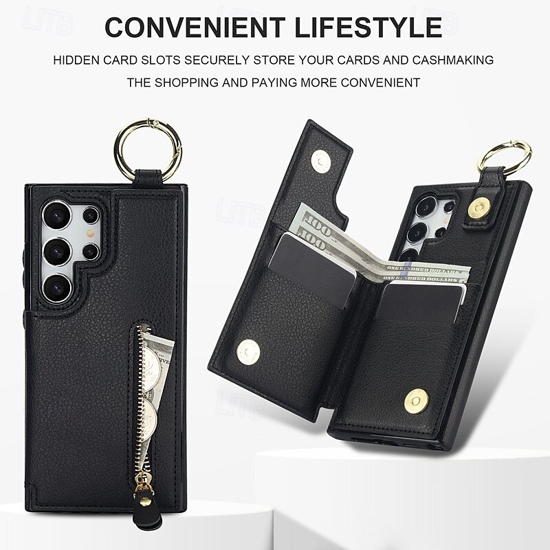 Phone Case For Samsung Galaxy S24 Ultra Plus S24 FE S23 S22 S21 S20 Ultra Plus FE A55 A35 A25 A15 5G A14 A54 A73 A53 A12 A13 Back Cover with Stand Holder Magnetic Zipper Retro TPU PU Leather 2025 - $24.99 –P3