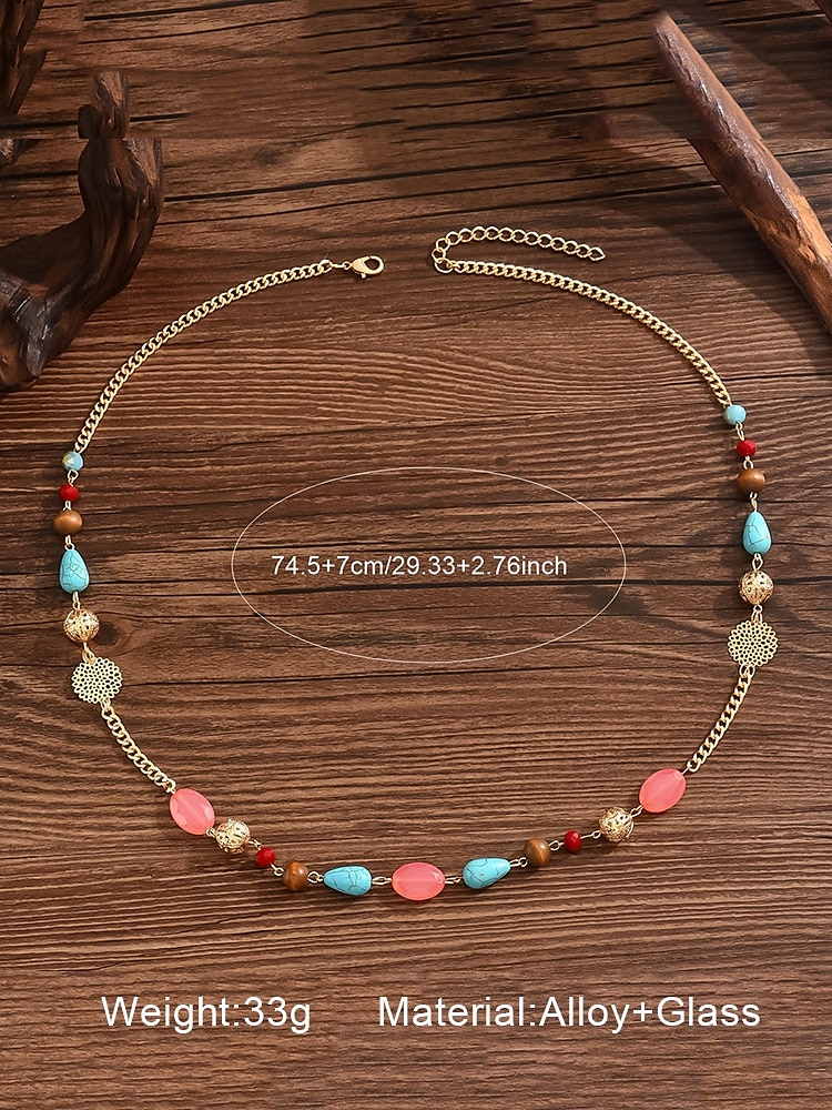 Boho Layered Beaded Necklace Set for Women – Colorful Handmade Tassel Pendant Choker, Beach Festival Jewelry for Summer & Vacations 2025 - $11.99 –P9