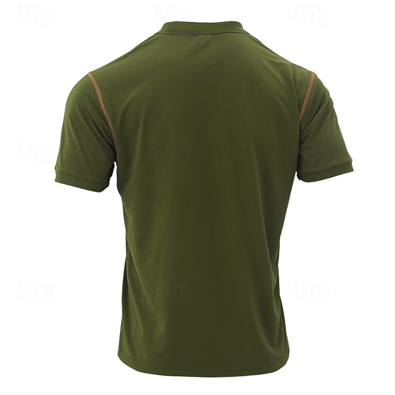 Per uomo Camicia da golf Golf Polo da golf Ufficio Informale Colletto alla coreana Manica corta Essenziale Moderno Color Block Collage Bottoni Estate Primavera Standard Nero Bianco Vino Blu marino del 2026 a $17.99 –P12