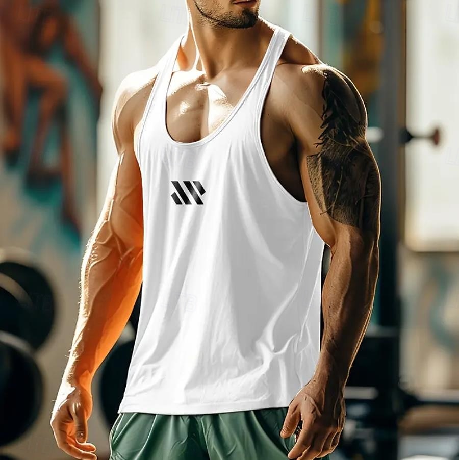 Bărbați Bluză Vestă Cămașă fără mâneci Tricou Gym Muscle Fără manșon În U Vară Simplu Modă Clasic Comfortabil Casual Sport Concediu Negru Alb Galben Top tricou pentru bărbați 2025 - AU $18.89 –P5