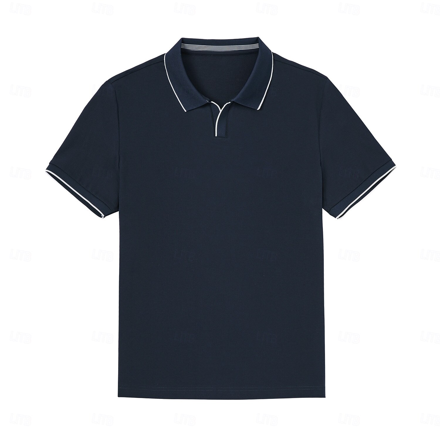 Per uomo Maglietta Manica Corta Colletto ripiegato Scollo a V Estate Primavera Maglieria Vacanza Vintage con finiture bianche Scuola Allenamento All'aperto Bianco Blu marino Grigio chiaro Maglietta del 2025 a $30.99 –P7