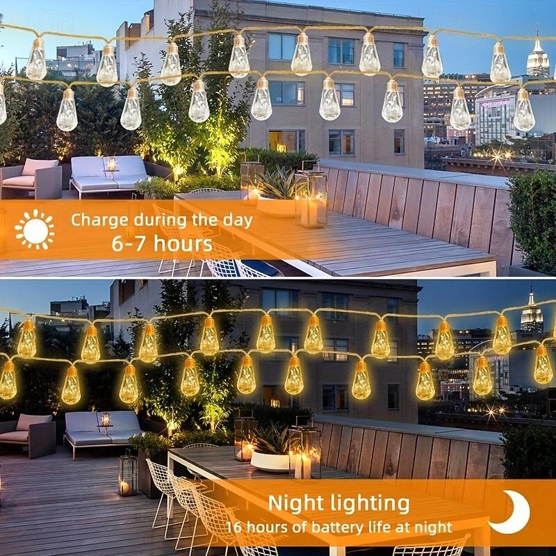 1 Pc Outdoor Solar Copper Wire Light String 8M-16 Balls Bubble Courtyard Garden Balcony Fence Balcony Camping Tent Wedding Festival Party Atmosphere Decoration Light String 2026 - $35.99 –P6