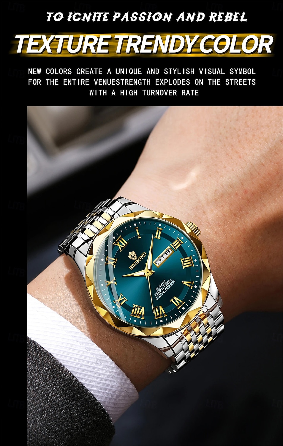 Люксовые мужские часы Кварцевые Водонепроницаемые Светящиеся Дата Хронограф Кожаные Мужские наручные часы Военные спортивные часы Мужские B6367 2026 - $9.59 –P7