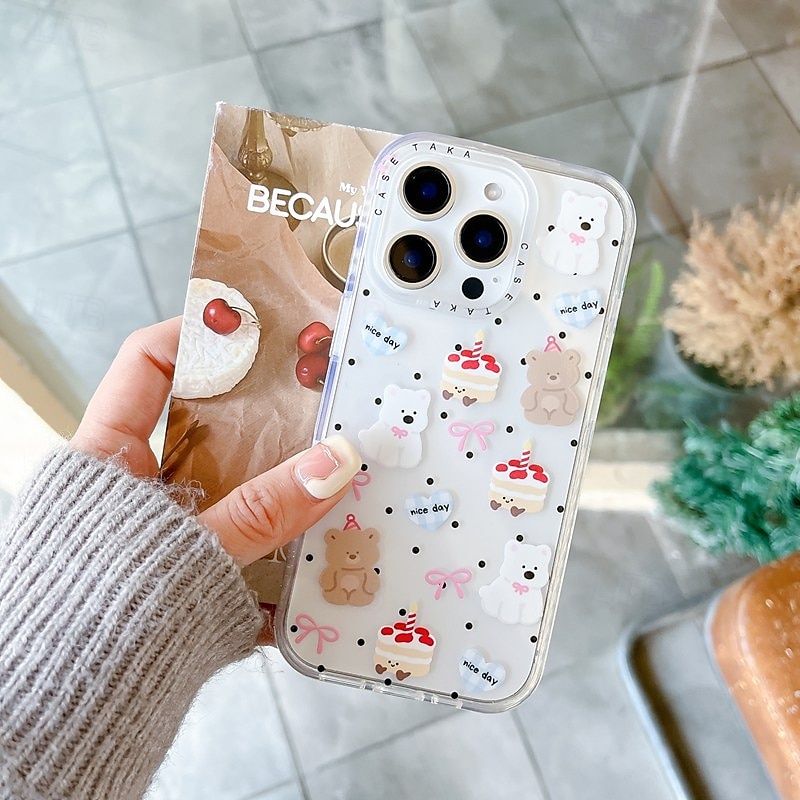 Custodia per iPhone 16e iPhone 16 iPhone 16 Pro iPhone 16 Pro Max iPhone 15 iPhone 15 Pro Max iPhone 14 Pro Max Custodia posteriore antishock cartone TPU acrilico del 2025 a $14.99 –P7