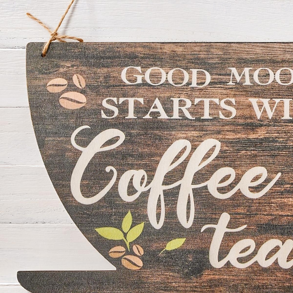 dřevěná závěsná cedule na šálek kávy a čaje – lehká nástěnná dekorace, útulná vnitřní dřevěná cedule pro domácí, kavárnu, bar, obchod a restauraci 2026 - $7.49 –P8
