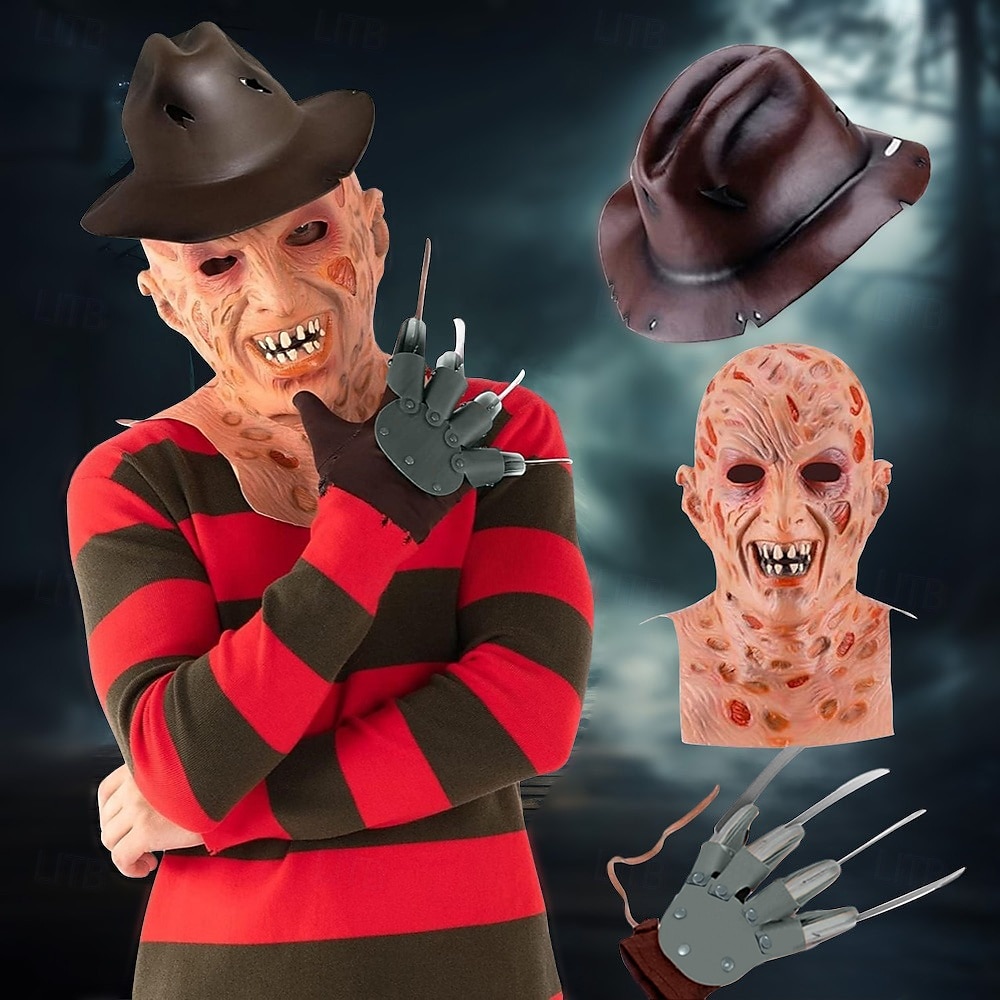 Noční můra v Elm street Freddy Krueger Cosplay kostým Úbory Maškarní Filmové kostýmy for Pánské Dospělé Karneval Večírek Plesová maškaráda 2025 - $89.99 –P1