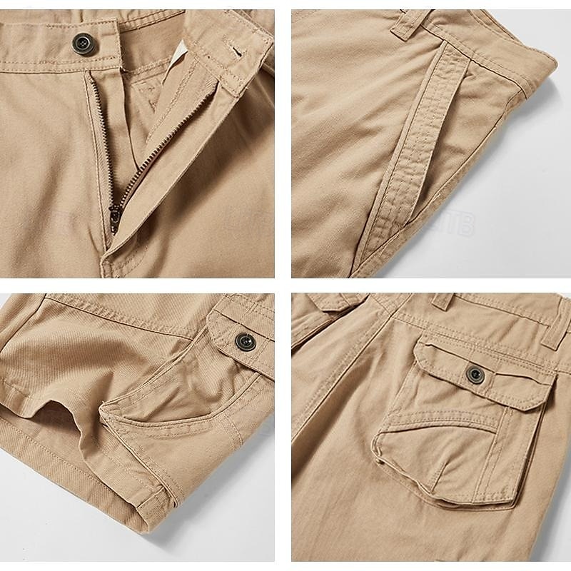 Men's Letter Printed Funny Cargo Shorts Work Shorts Mid Waist Classic Casual Outdoor Camping & Hiking Multiple Pockets Designer Clothing Apparel 2025 - $30.99 –P8