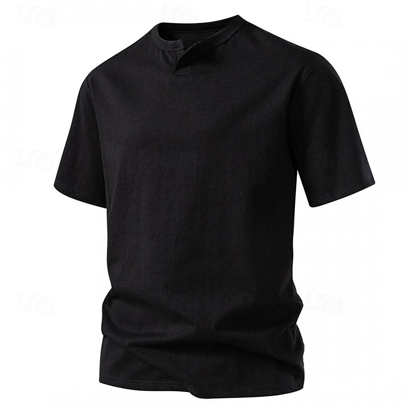 Herr T-shirt T-shirts Kortärmad tröja T-tröja Kortärmad V-slits Sommar Slät Mode Designer Grundläggande Klassisk Semester Gata Utekväll Svart Vit Ljusgrå Topp t-shirt för män 2025 - $29.99 –P9