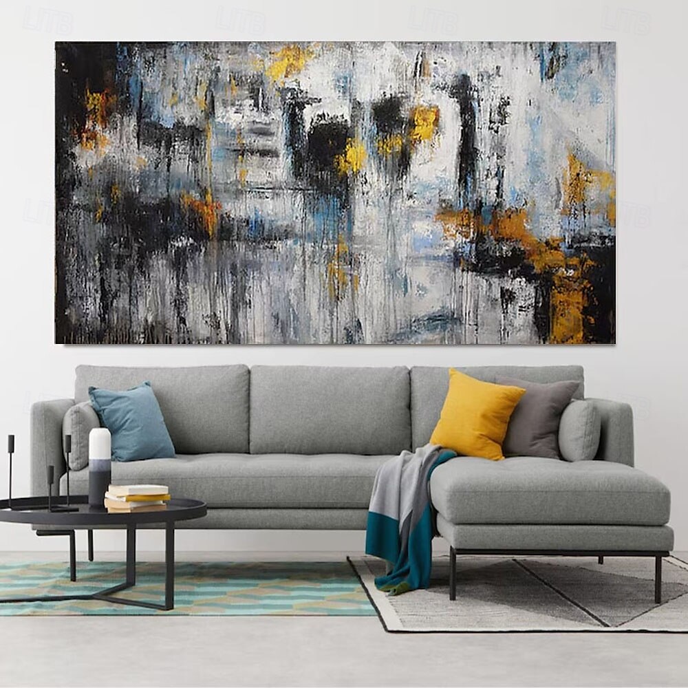 handmålad akryl olimålning stor bild canvaskonst oljemålning oversize handmålning akryl modern målning canvas abstrakt oljemålning för sovrum kontor hotell väggdekoration 2025 - $125.99 –P4