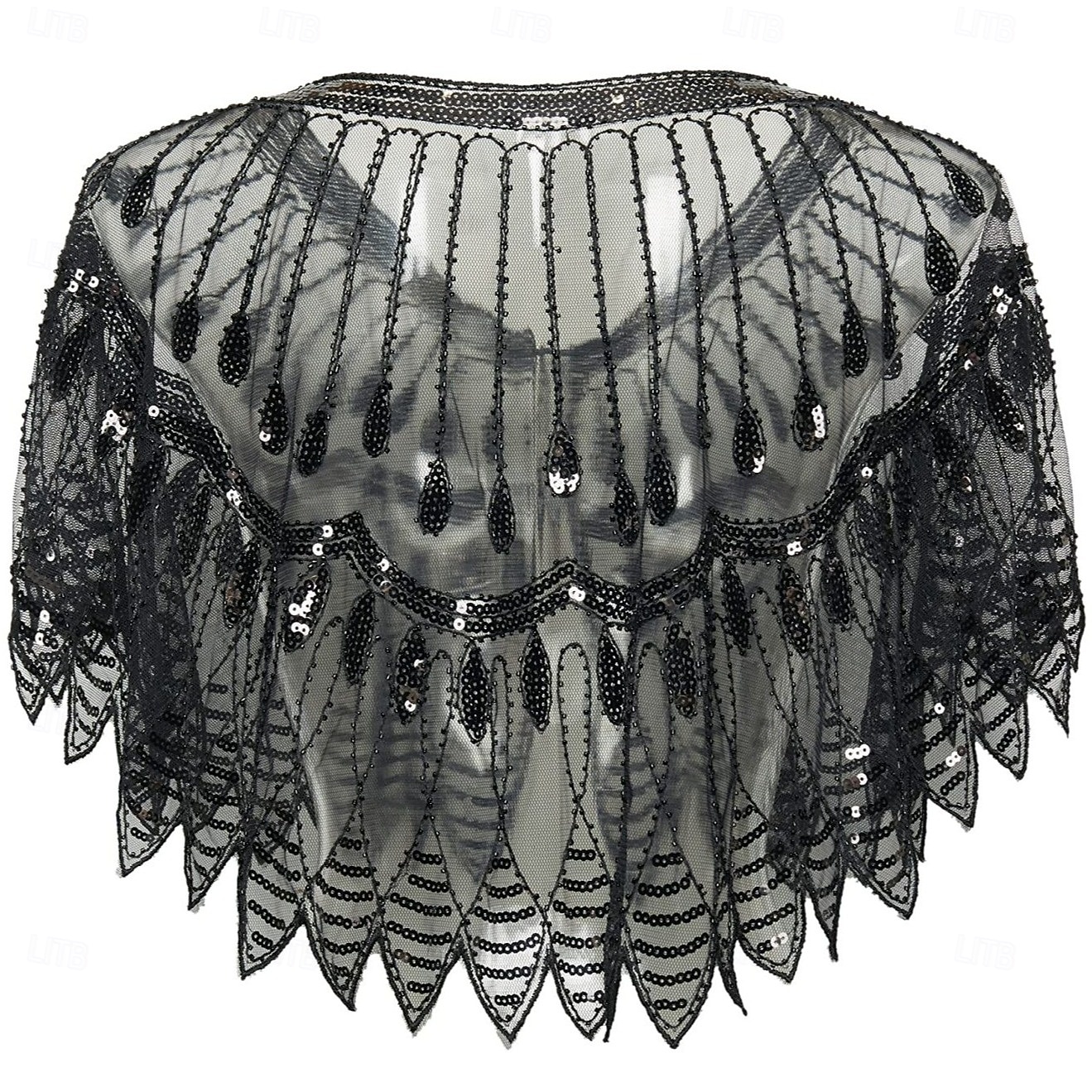 Rugido 20s 1920s Retro Antiguo Chales estilo flapper El gran Gatsby Chica de la aleta Lentejuelas Franja Disfraz Mujer Carnaval Fiesta de Noche Boda Mascarada Adulto Chal 2026 - $15.49 –P13