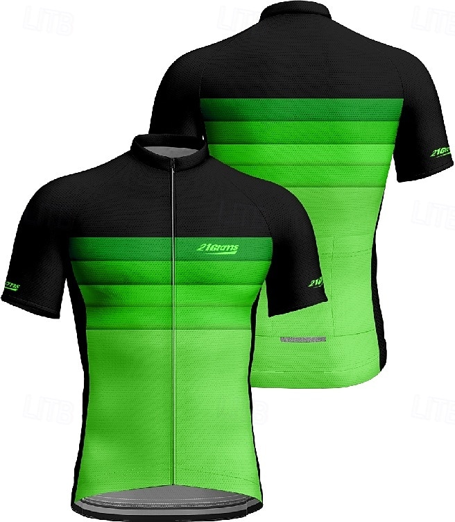 Męskie Koszulka rowerowa Gradient Krótki rękaw Rower Tee Tshirt Dżersej z 3 tylnymi kieszeniami Kolarstwo górskie Szybkie wysychanie Anatomiczny kształt Odprowadzające wilgoć Oddychający Sport Żółty 2026 - $28.99 –P10