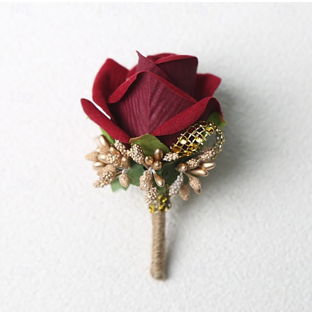 Men's Wedding Boutonniere Blue Pink White Summer Boutonniere for Groom and Groomsmen Flower Accessories Party Suit Decorations 2025 - $10.99 –P3