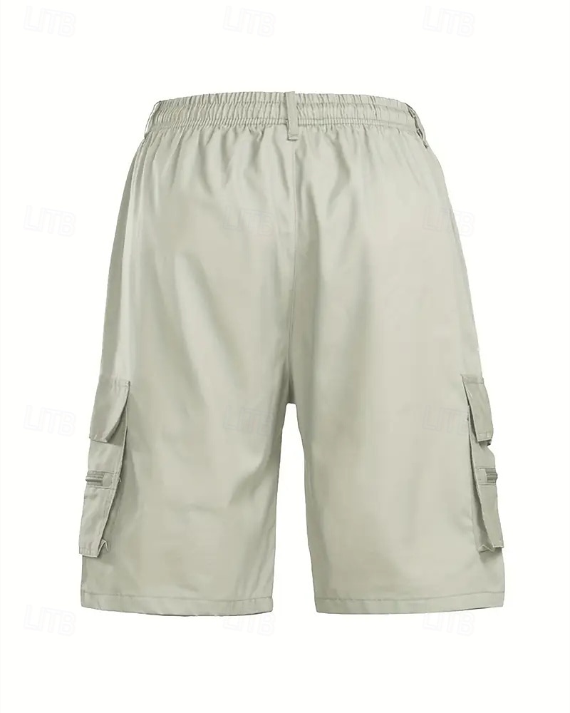Men's Cargo Shorts Shorts Summer Shorts Drawstring Elastic Waist Multi Pocket USA Flag Comfort Wearable Knee Length Outdoor Sport Daily Fashion Casual Black Navy Blue 2025 - $18.99 –P4