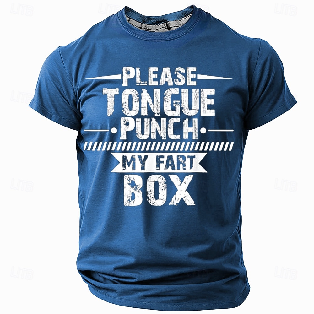 T-Shirt grafica da uomo con umorismo crudo 'Per favore picchietta la mia scatola di peti con la lingua' T-Shirt a maniche corte del 2026 a $19.49 –P1