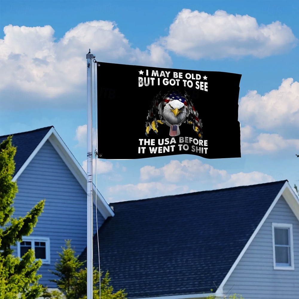 Decoruri interioare/exterioare cu gauri de ziua independenței de 4 iulie steag patriotic decorațiuni pentru curtea casei americane banner de vacanță 2025 - $10.49 –P4